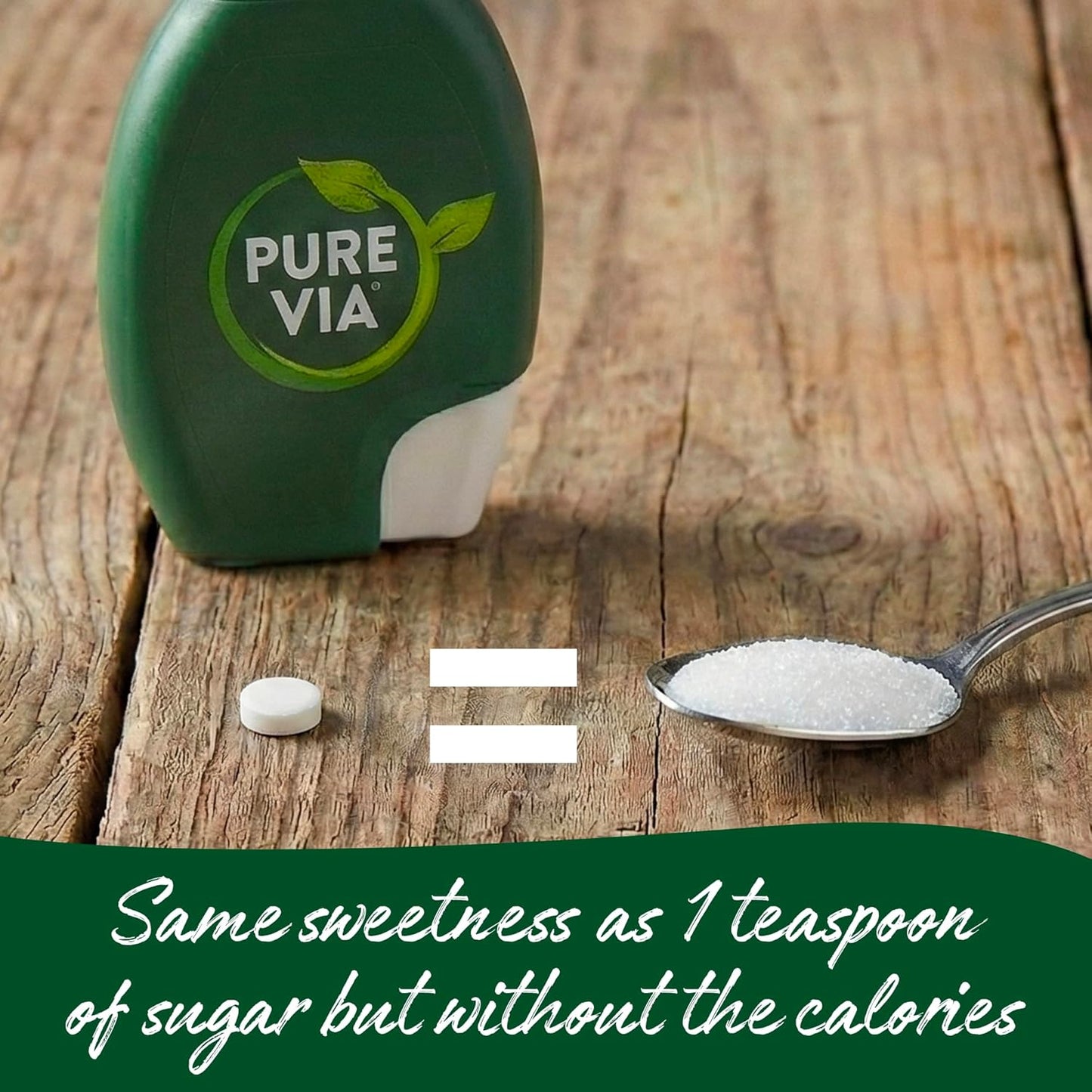 Pure Via Stevia Sweetener Tablets Bundle of 3 (900 Tablets Total) – Low Calorie Sugar Alternative Derived from Nature – Great Taste for Tea & Coffee – Convenient Dispenser Format