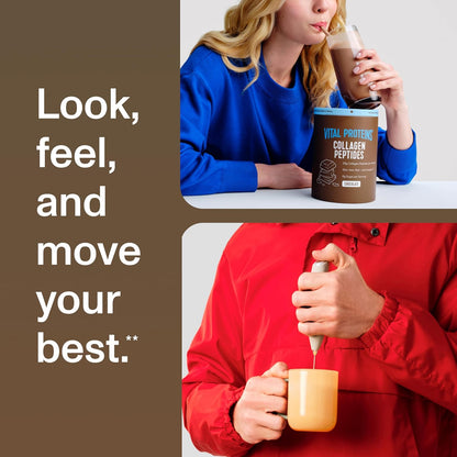 Vital Proteins Collagen Peptides Powder - Grass Fed Collagen Peptides for Hair, Nail, Skin, Bone & Joint Health, Vanilla, 23.2 Ounces