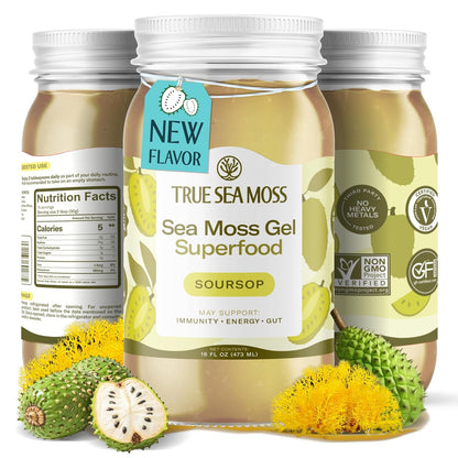 TrueSeaMoss Sea Moss Gel – Limited Edition – Made in USA – Wildcrafted Seamoss, Fresh Fruits & Sea Vegetables – Cherry, Pack of 1 (Labels May Vary)