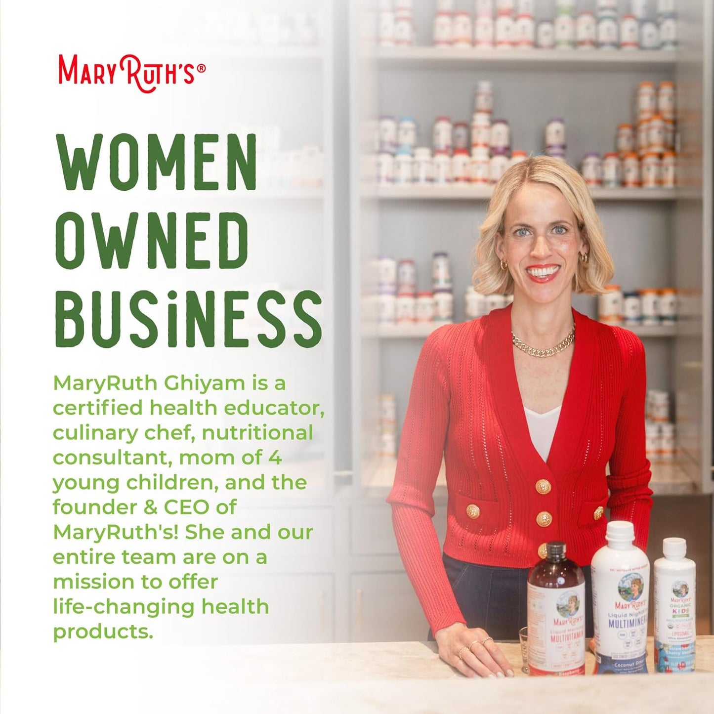 MaryRuth Organics Liquid Nighttime Multimineral | No Melatonin | Bedtime Routine | Magnesium Citrate | Calcium | Zinc | Vitamin D3| Available in 4 Flavors - Vegan | Sugar Free | Gluten Free | 32 Oz