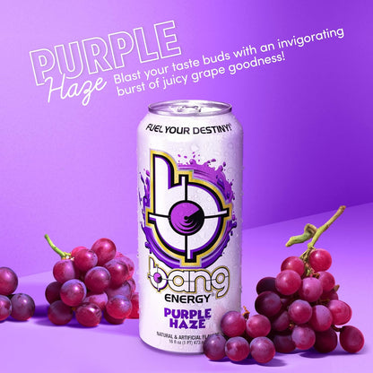 Bang Energy Nectarine Blueberry, Sugar-Free Energy Drink , 16-Ounce.