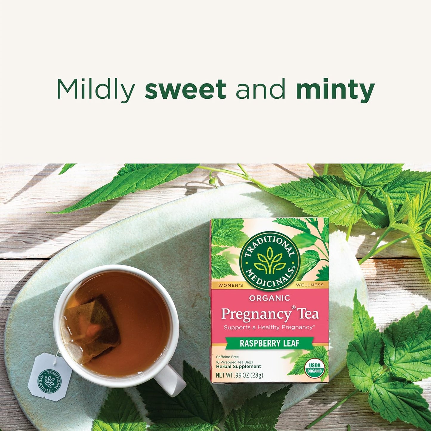 Traditional Medicinals Tea, Organic Healthy Cycle, Supports Healthy Menstrual Cycles, Includes Spearmint,16 Tea Bags