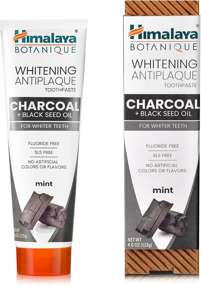 Himalaya Botanique Turmeric Whitening Antiplaque Toothpaste, Mint, 2 Pack