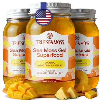 TrueSeaMoss Sea Moss Gel – Made in USA – Wildcrafted Seamoss, Dried Seaweed & Jarred Vegetables – Original, Pack of 1 (Labels may Vary)