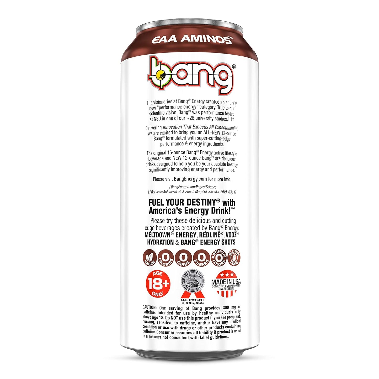 Bang Energy Nectarine Blueberry, Sugar-Free Energy Drink , 16-Ounce.