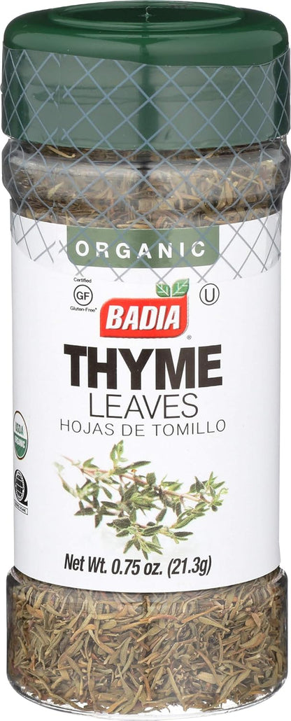 BADIA SPICES Organic Thyme Leaves, 0.8 OZ