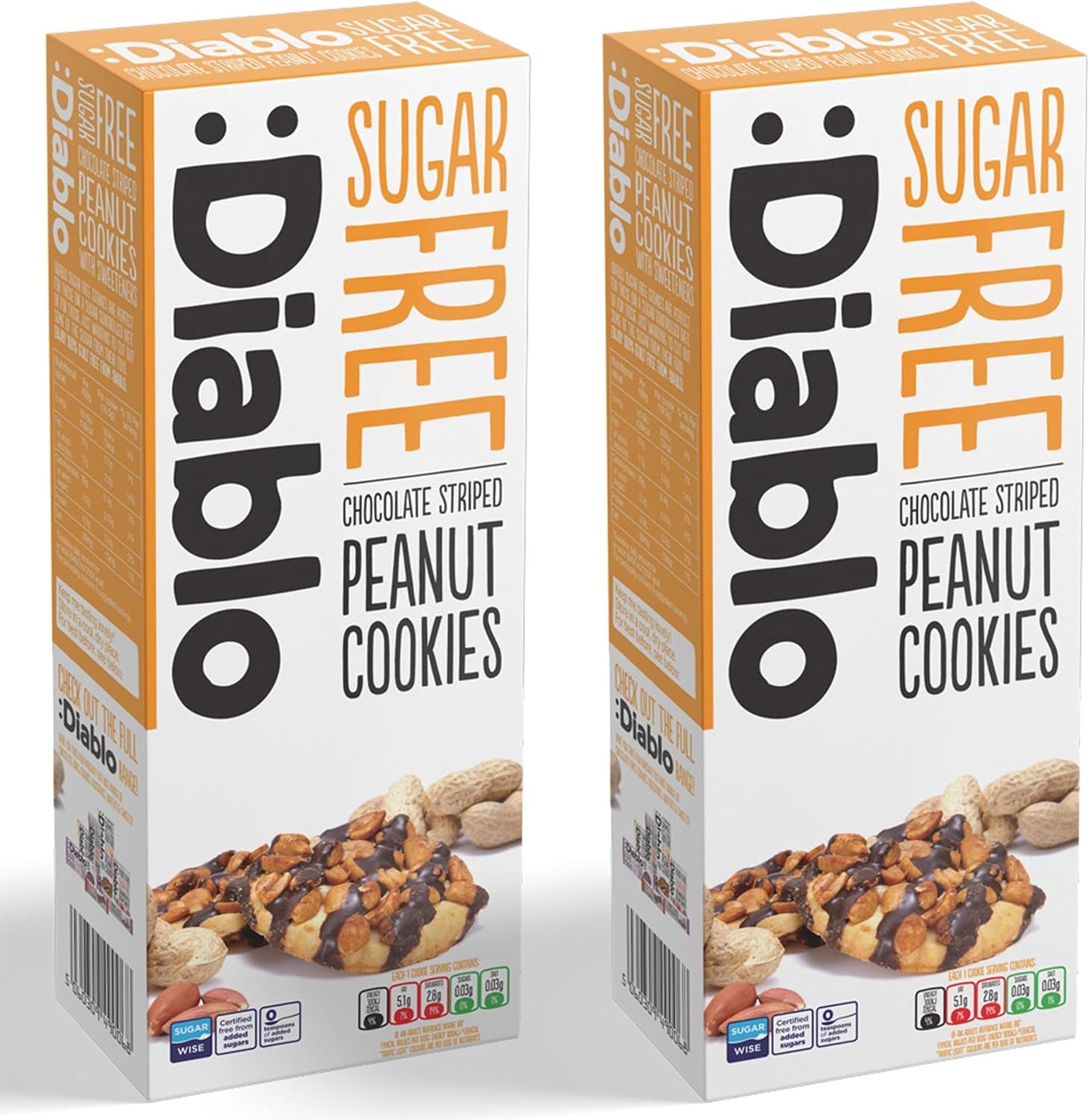Diablo No Added Sugar Digestive Cookies – Low Sugar Snacks, Cookies Biscuits for All, Sweetened with Maltitol, Ideal for Gifting, Festive Hampers, Holiday Events & Special Occasions – 150g Pack of 1