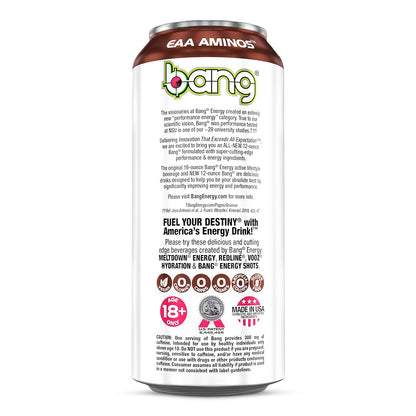 Bang Energy Nectarine Blueberry, Sugar-Free Energy Drink , 16-Ounce.