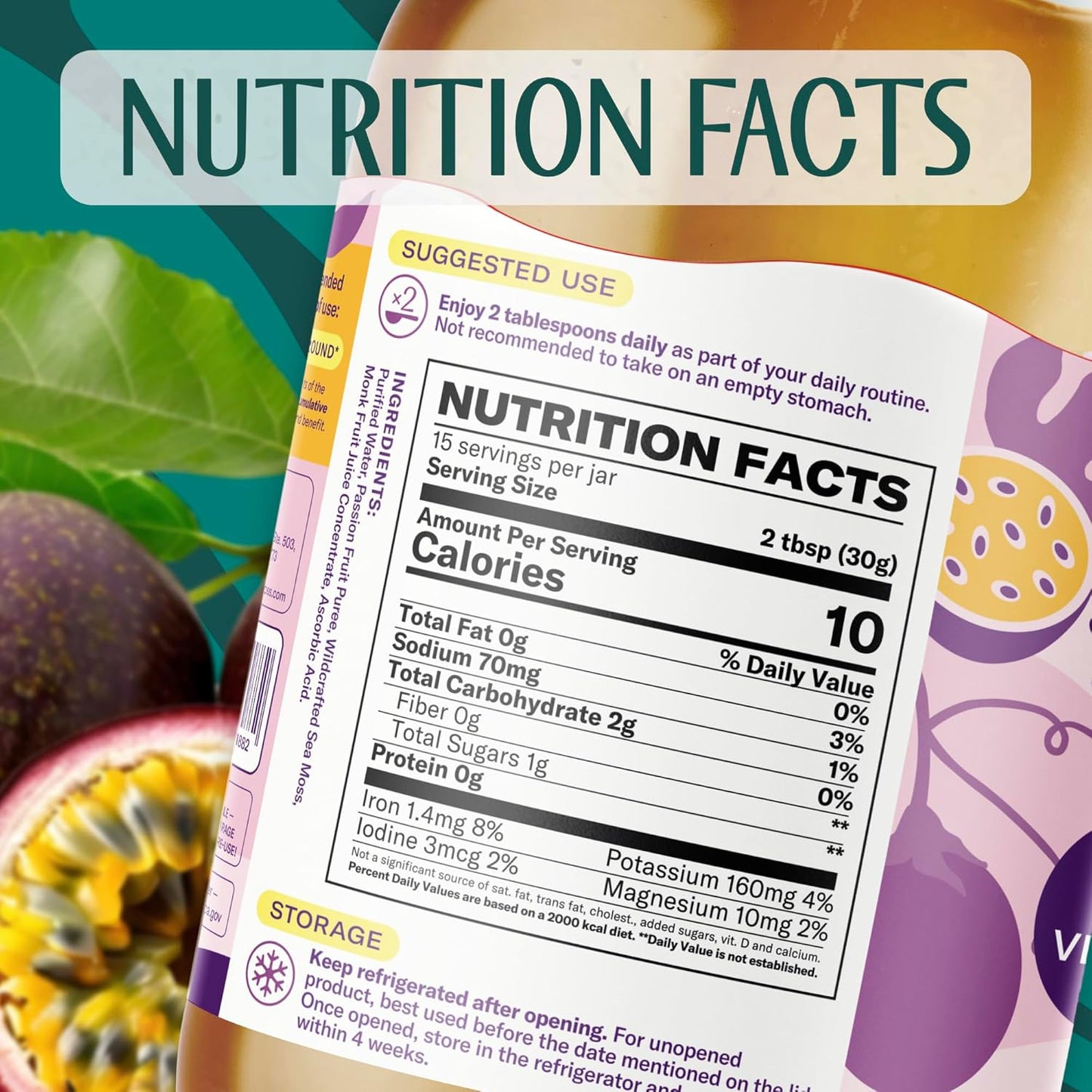 TrueSeaMoss Sea Moss Gel – Limited Edition – Made in USA – Wildcrafted Seamoss, Fresh Fruits & Sea Vegetables – Cherry, Pack of 1 (Labels May Vary)