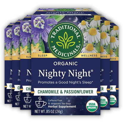 Traditional Medicinals Organic Nighty Night Tea, 16 Tea Bags (Pack of 1)
