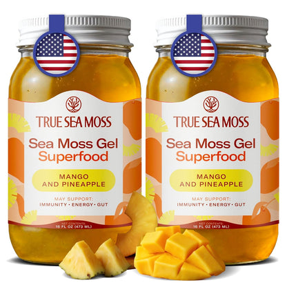 TrueSeaMoss Sea Moss Gel – Made in USA – Wildcrafted Seamoss, Dried Seaweed & Jarred Vegetables – Original, Pack of 1 (Labels may Vary)