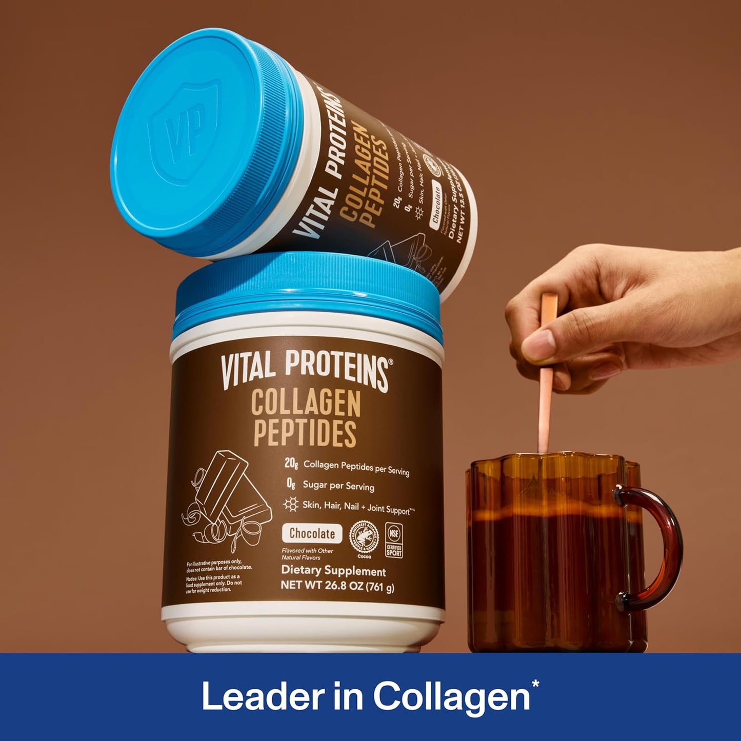 Vital Proteins Collagen Peptides Powder, Promotes Hair, Nail, Skin, Bone and Joint Health, Zero Sugar, Unflavored 19.3 OZ