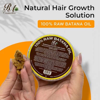 RA COSMETICS 100% Natural Unrefined Batana Hair Oil for Growth, Repair & Strength | 8 oz Nourishing Moisturizer for Damaged Hair from Honduras