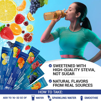 Dr. Berg Sugar Free Electrolyte Powder Packets (Variety Pack) - Daily Electrolyte Drink Mix - 28 Total Hydration Pouches Sugar Free - Keto Electrolytes Powder Packets No Sugar - 7 Delicious Flavors