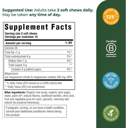 (Copy) MegaFood Relax + Calm Magnesium Soft strawberry 30 soft mm