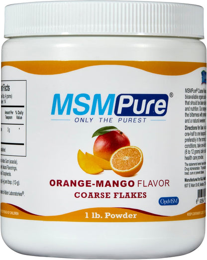 KALA HEALTH MSMPure Lemon Lime Flavored Coarse MSM Powder Flakes – Organic Sulfur for Joint Flexibility, Skin Appearance, and Hair & Nail Support – 8.8 oz, USA Made, Distilled Crystals