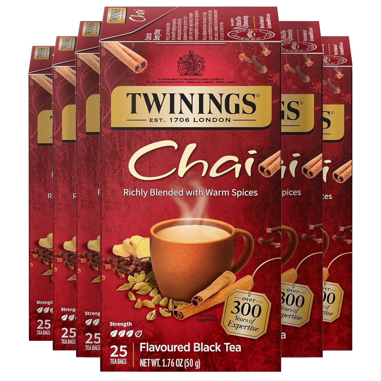 Twinings Mango & Pineapple Herbal Tea Individually Wrapped Bags, 20 Count (Pack of 6), Naturally Caffeine-Free, Enjoy Hot or Iced, 120 Teabags