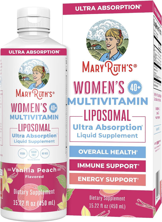 MARYRUTH'S Multivitamin Liposomal for Women 40+ | Womens Multivitamin Liposomal | Immune Support Supplement | Menopause Support| Methylated Multivitamin | Vegan | Sugar Free | Non-GMO | 15.22 Fl Oz