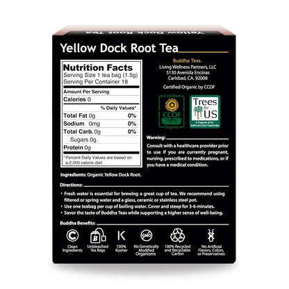 Buddha Teas Organic Dandelion Root Tea – 18 Bleach-Free Tea Bags – Caffeine-Free Tea with a Rich, Earthy Taste, Natural Source of Vitamins, Minerals, and Antioxidants, Kosher, GMO-Free