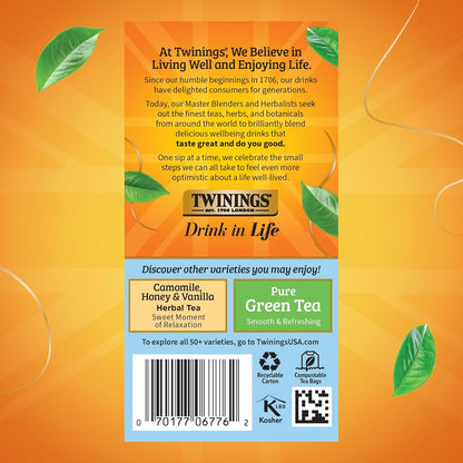 Twinings Wild Berries Herbal Tea Individually Wrapped Bags, 20 Count (Pack of 1), Full-Flavoured, Naturally Caffeine-Free, Enjoy Hot or Iced, 20 Teabags