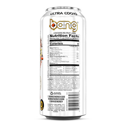 Bang Energy Nectarine Blueberry, Sugar-Free Energy Drink , 16-Ounce.