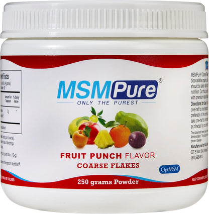 KALA HEALTH MSMPure Lemon Lime Flavored Coarse MSM Powder Flakes – Organic Sulfur for Joint Flexibility, Skin Appearance, and Hair & Nail Support – 8.8 oz, USA Made, Distilled Crystals