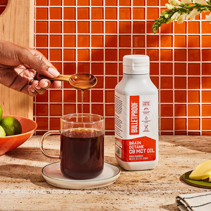 Bulletproof Coconut Brain Octane C8 MCT Oil, 16 Ounces, Premium Keto Supplement for Sustained Energy, Brain and Body Fuel, Unflavored, Add to Coffee and Smoothies, Packaging May Vary
