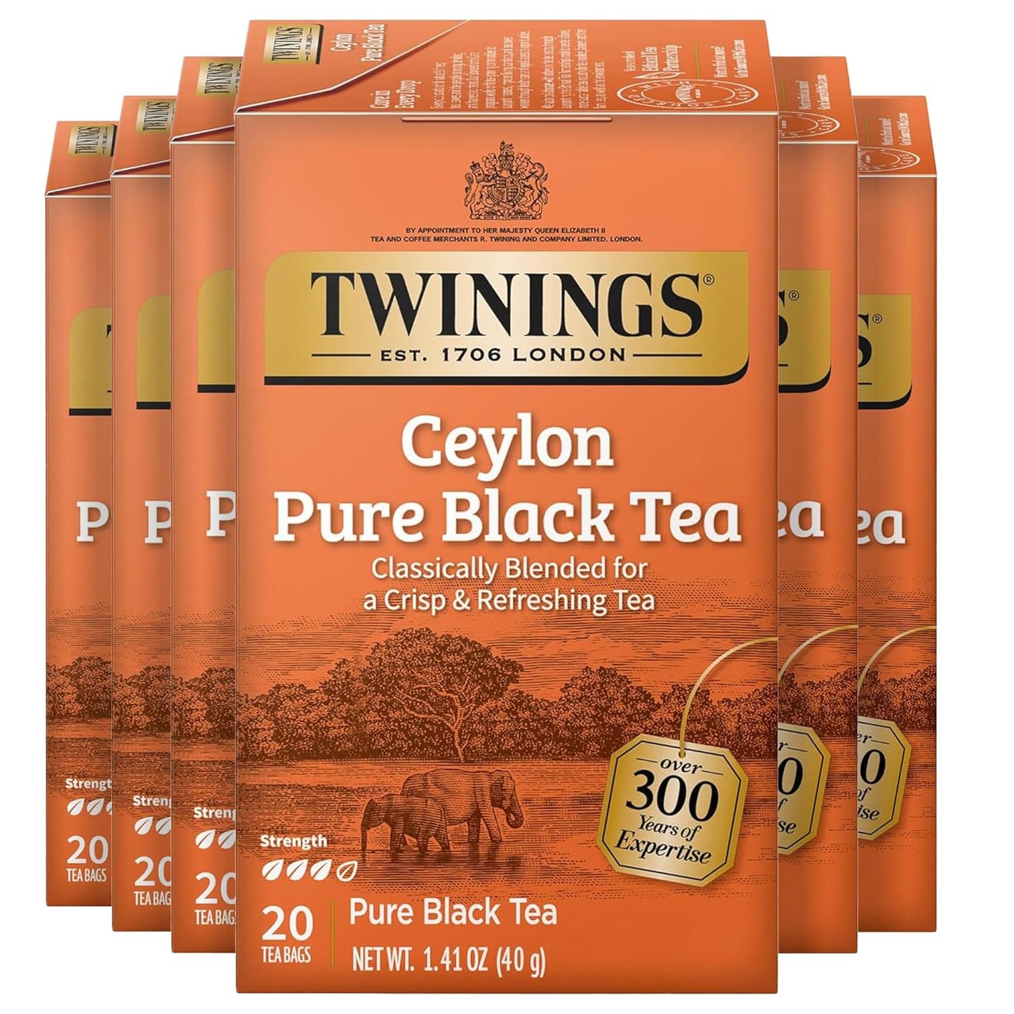 Twinings Mango & Pineapple Herbal Tea Individually Wrapped Bags, 20 Count (Pack of 6), Naturally Caffeine-Free, Enjoy Hot or Iced, 120 Teabags