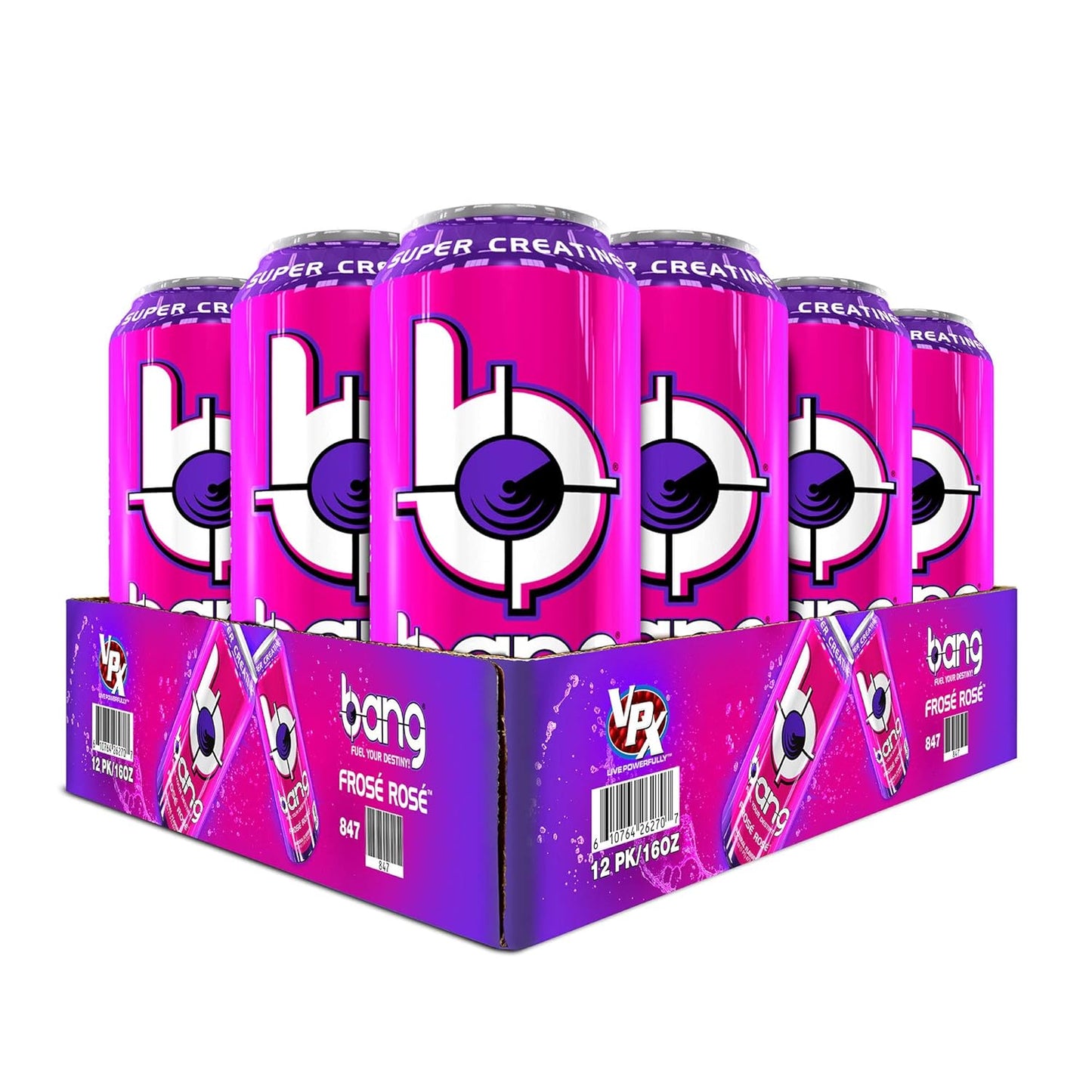 Bang Energy Nectarine Blueberry, Sugar-Free Energy Drink , 16-Ounce.