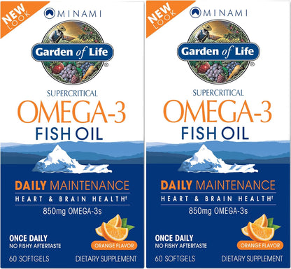 Garden of Life Minami Nutrition, Supercritical Omega-3 Fish Oil, Orange, 60 Softgels