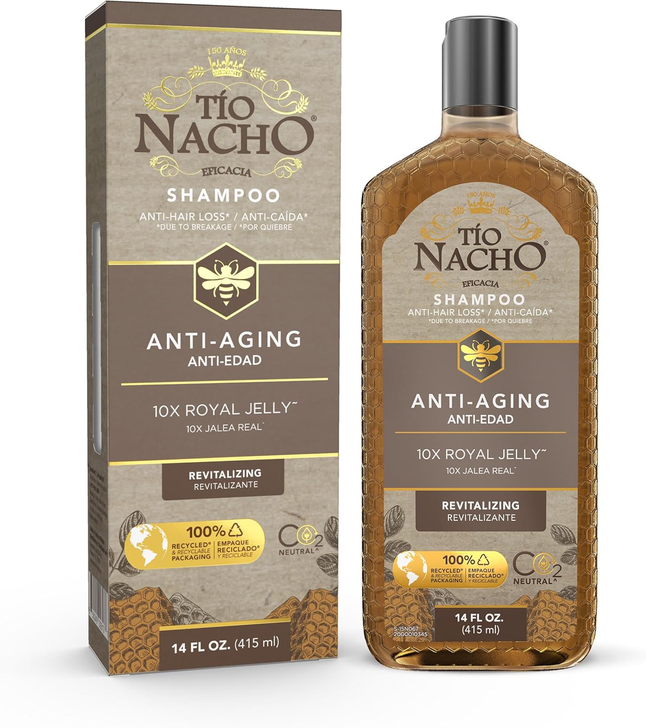Tio Nacho Natural Lightening and Volumizing Shampoo with Royal Jelly and Chamomile, 14 Ounces