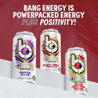 Bang Energy Nectarine Blueberry, Sugar-Free Energy Drink , 16-Ounce.