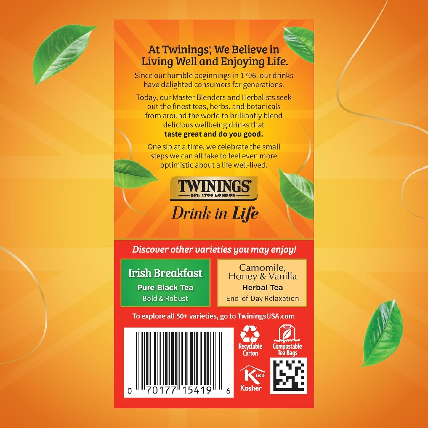 Twinings Wild Berries Herbal Tea Individually Wrapped Bags, 20 Count (Pack of 1), Full-Flavoured, Naturally Caffeine-Free, Enjoy Hot or Iced, 20 Teabags