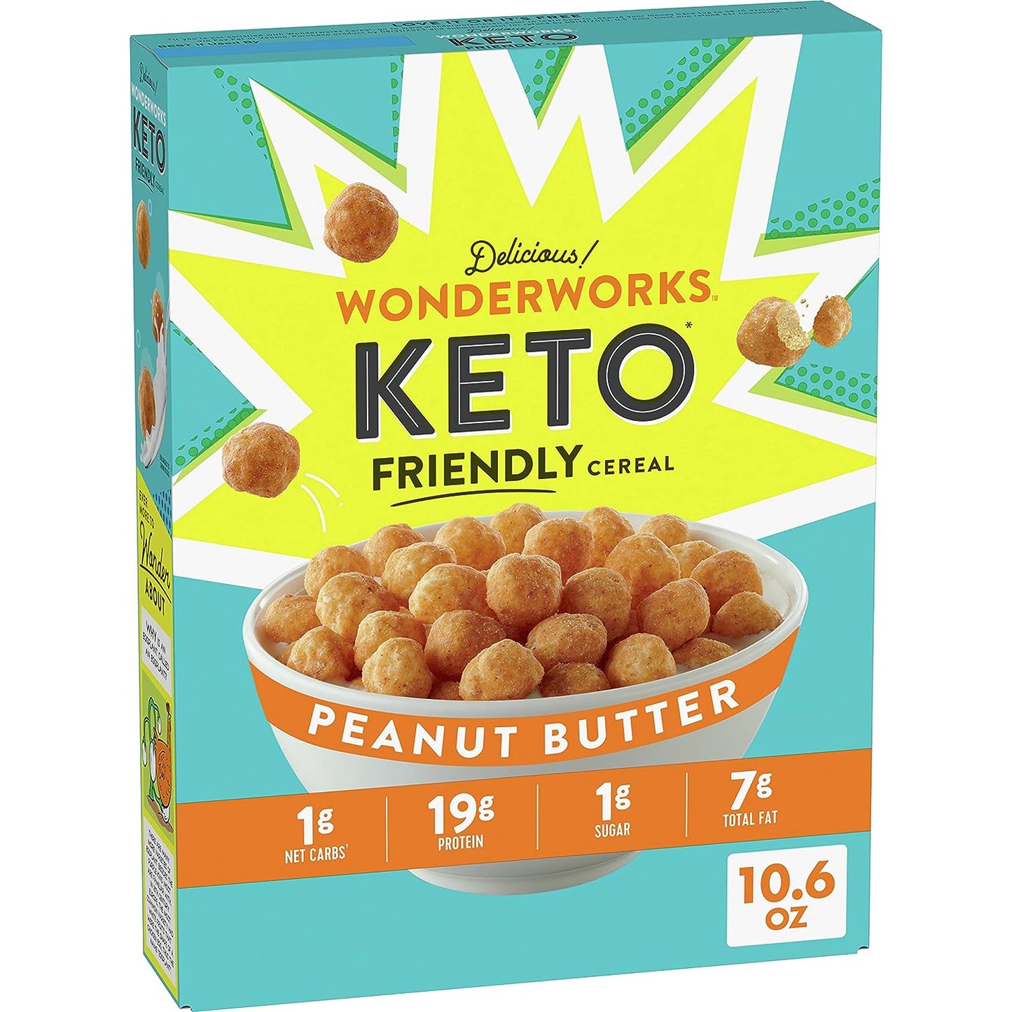 Chocolate Wonderworks Keto Friendly Breakfast Cereal, Keto Friendly Snack, 1g sugar, 10.2 oz