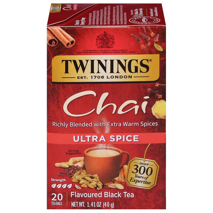 Twinings Mango & Pineapple Herbal Tea Individually Wrapped Bags, 20 Count (Pack of 6), Naturally Caffeine-Free, Enjoy Hot or Iced, 120 Teabags
