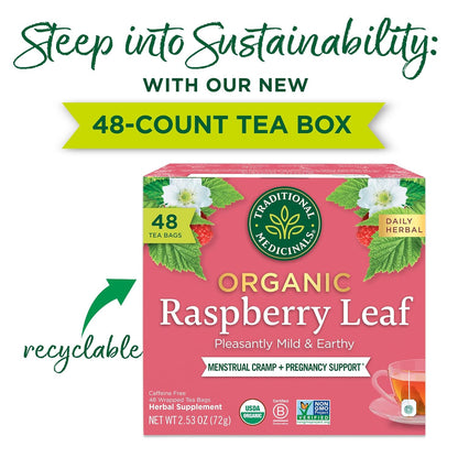 Traditional Medicinals Tea, Organic Healthy Cycle, Supports Healthy Menstrual Cycles, Includes Spearmint,16 Tea Bags