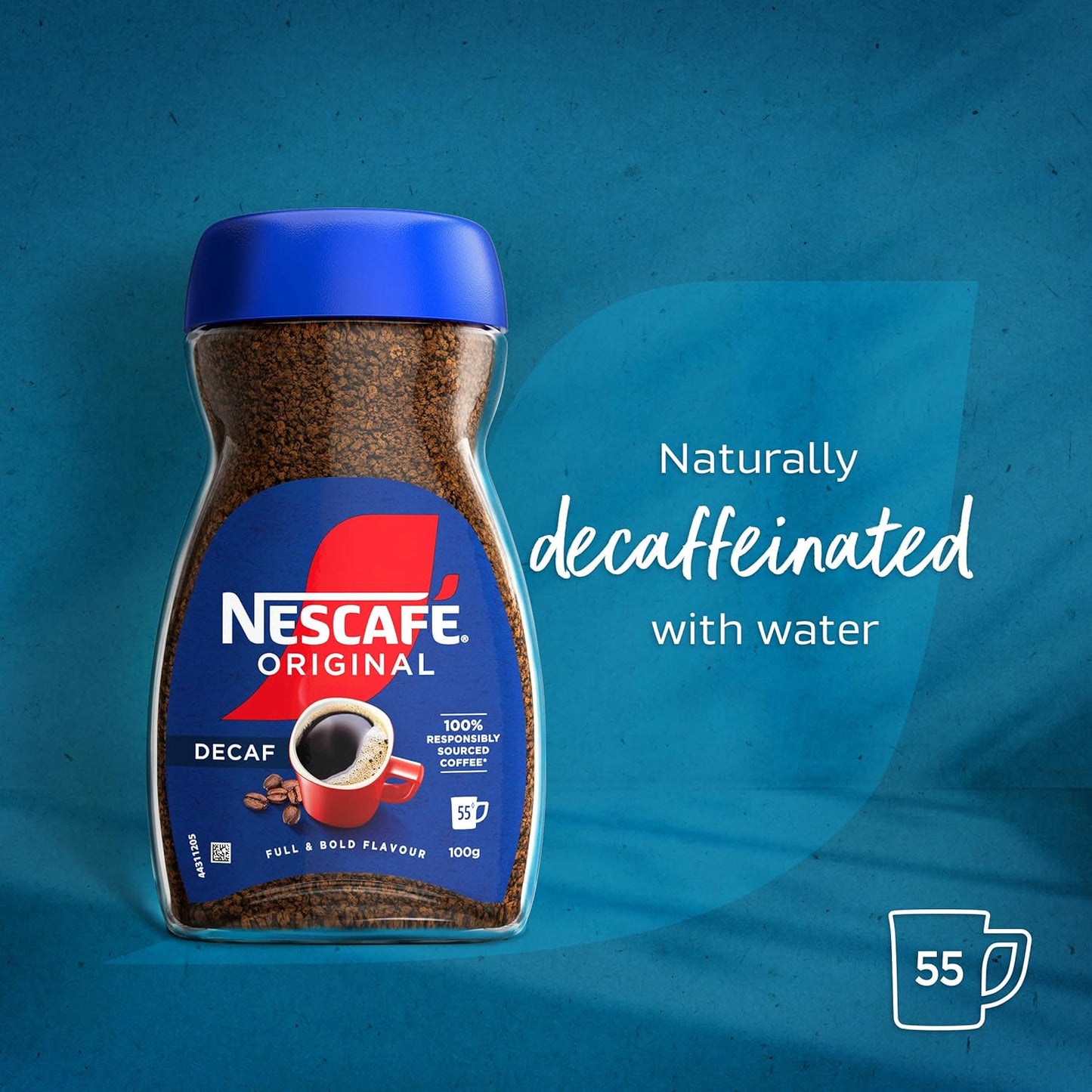 Nescafe Original Decaf Instant Coffee 200g, Rich Aroma, Full & Bold Flavour