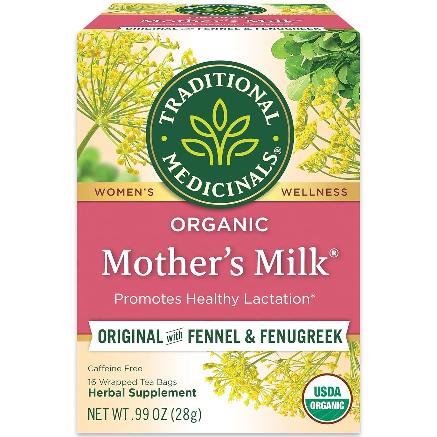 Traditional Medicinals Tea, Organic Healthy Cycle, Supports Healthy Menstrual Cycles, Includes Spearmint,16 Tea Bags