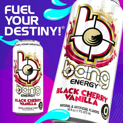 Bang Energy Nectarine Blueberry, Sugar-Free Energy Drink , 16-Ounce.