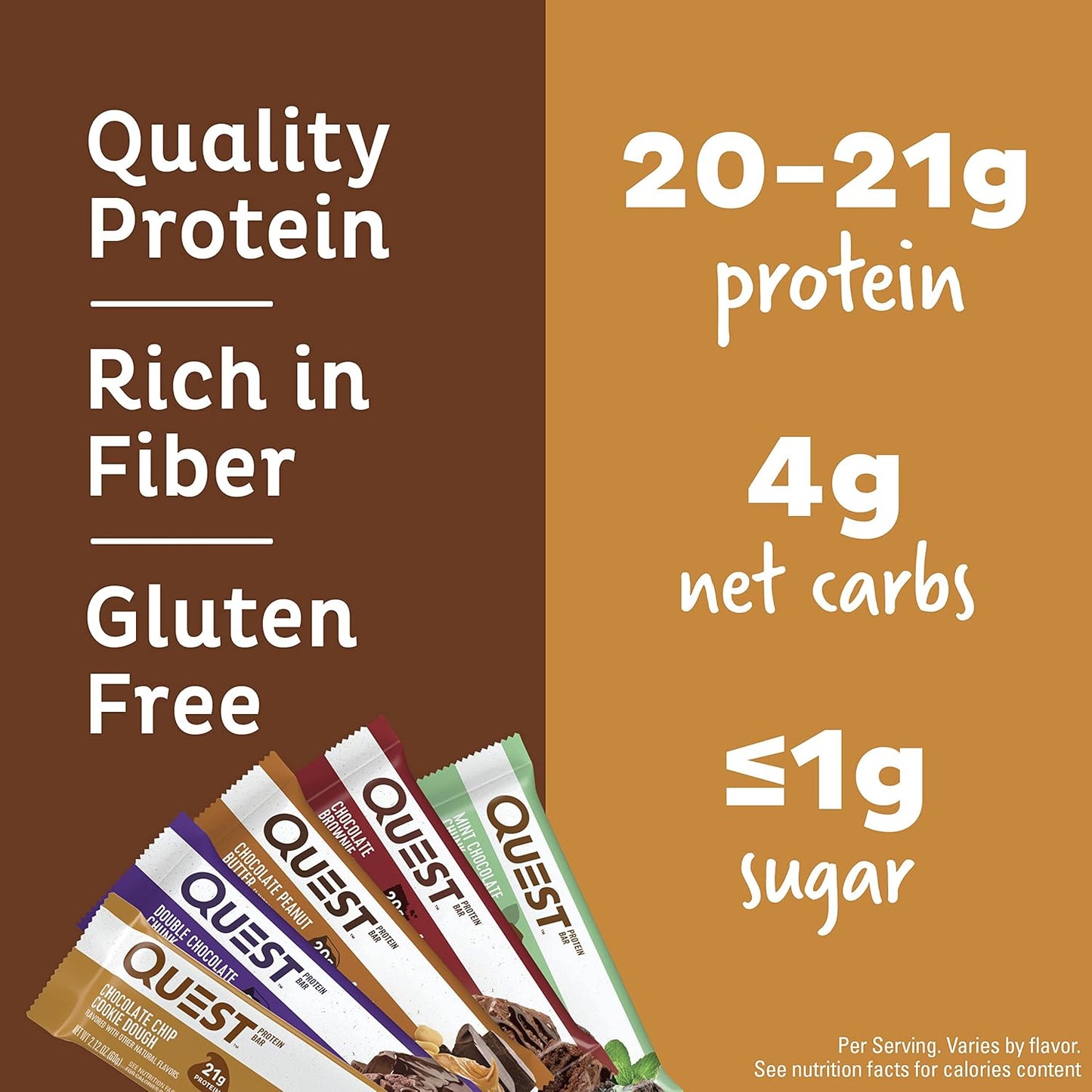 Quest Nutrition Apple Pie Protein Bar, 20g Protein, 4g Net Carbs, 2g Sugar, Gluten Free, Keto Friendly, 12 Count