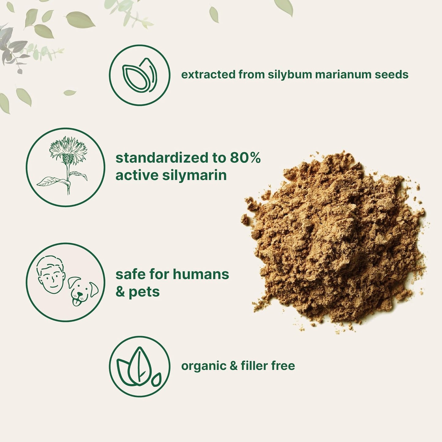 Organic Milk Thistle Powder, 3.5 oz (400 Servings) | Herbal Liver Support Milk Thistle Supplement | Liver Detox & Antioxidant Support | Contains Active Silymarin | Non-GMO, Vegan Friendly