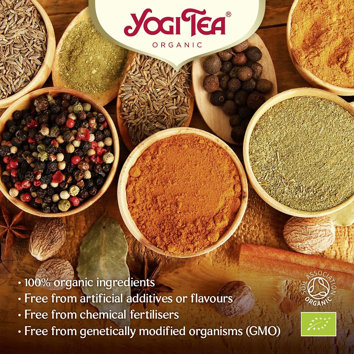 Yogi Tea, For The Senses, Good Night, Organic Herbal Tea with Essential Oils, Naturally Caffeine Free, Blend of Lavender, Chamomile and Hops.