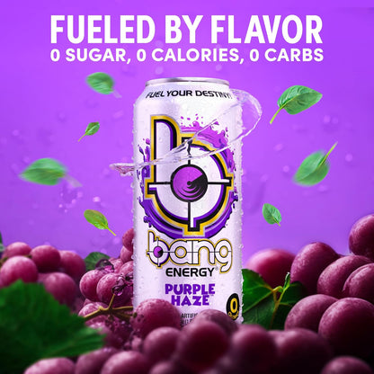 Bang Energy Nectarine Blueberry, Sugar-Free Energy Drink , 16-Ounce.