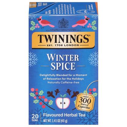 Twinings Mango & Pineapple Herbal Tea Individually Wrapped Bags, 20 Count (Pack of 6), Naturally Caffeine-Free, Enjoy Hot or Iced, 120 Teabags