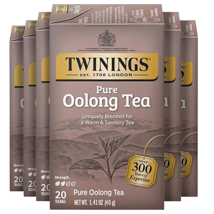 Twinings Mango & Pineapple Herbal Tea Individually Wrapped Bags, 20 Count (Pack of 6), Naturally Caffeine-Free, Enjoy Hot or Iced, 120 Teabags