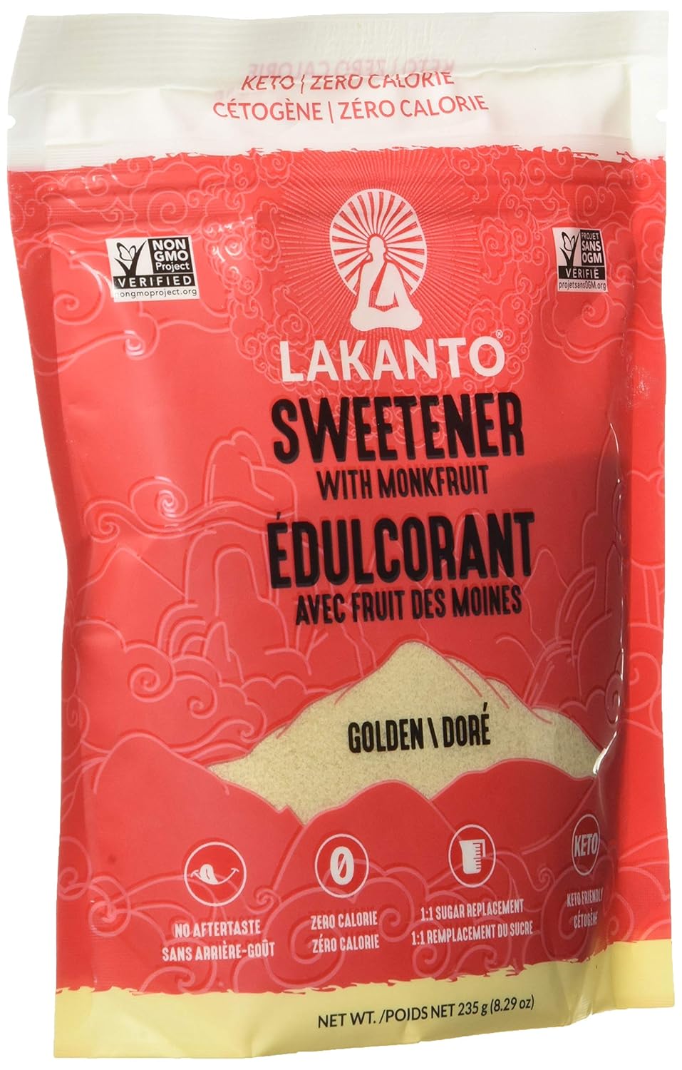Lakanto Powdered Monk Fruit Sweetener with Erythritol - Powdered Sugar Substitute, Zero Calorie, Keto Diet Friendly, Zero Net Carbs, Baking, Extract, Sugar Replacement