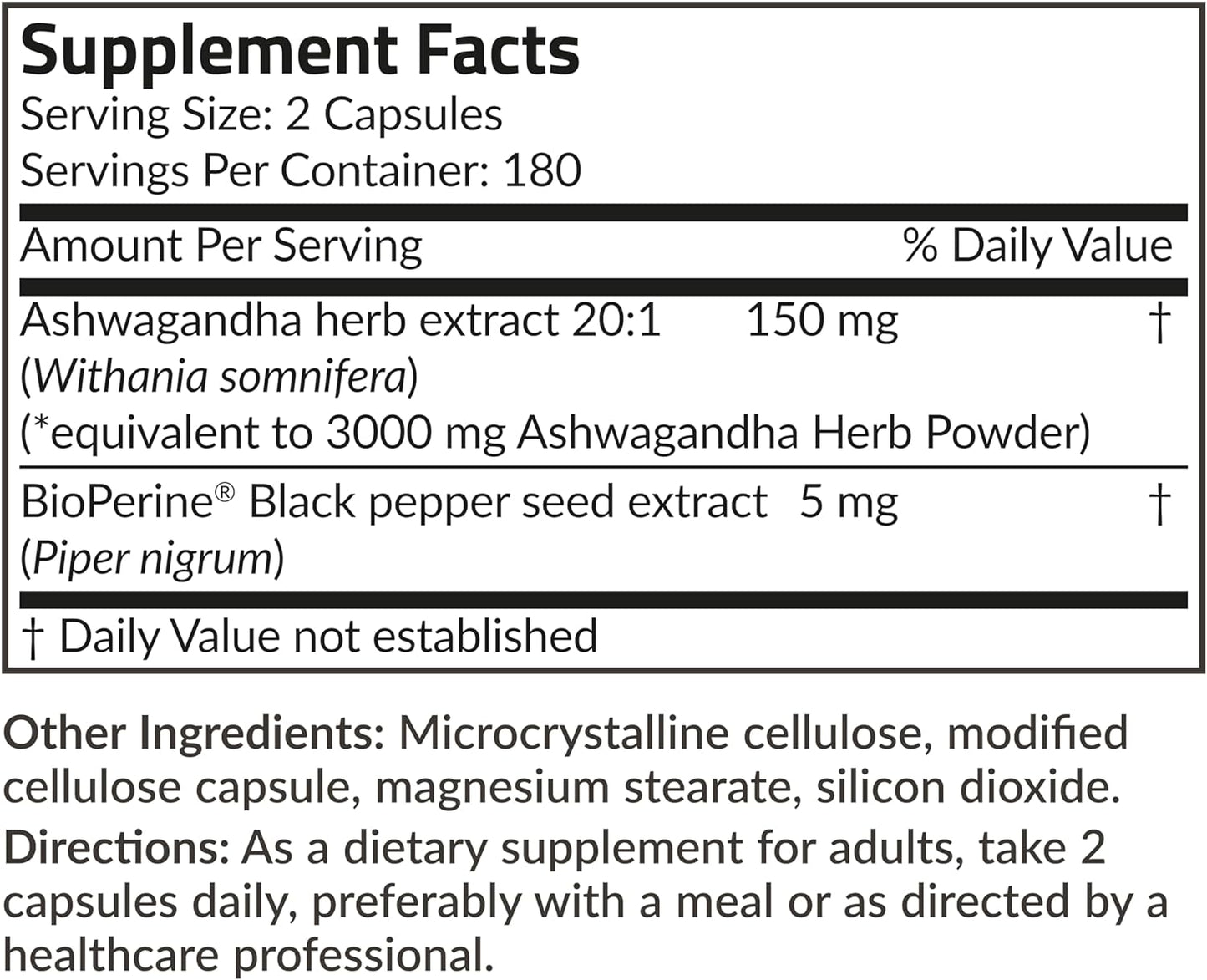 Futurebiotics Ashwagandha Extra Strength Stress & Mood Support with BioPerine - Non GMO Formula, 100 Vegetarian Capsules