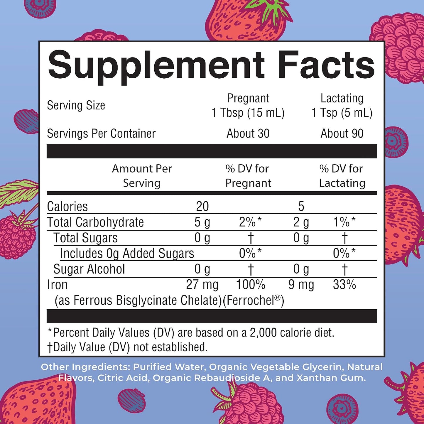 Iron Supplement Prenatal & Postnatal | Liquid Iron Supplement for Pregnant & Lactating | Iron Supplement for Iron Deficiency | Immune Support | Sugar Free | Vegan | Non-GMO | Gluten Free | 15.22 Fl Oz