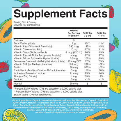 MaryRuth Organics Kids Vitamins | Multi | Sugar Free | 2 Month Supply | Kids Multivitamin Gummies for Ages 2+ | Vegan | Only 1 Gummy a Day | 60 Count