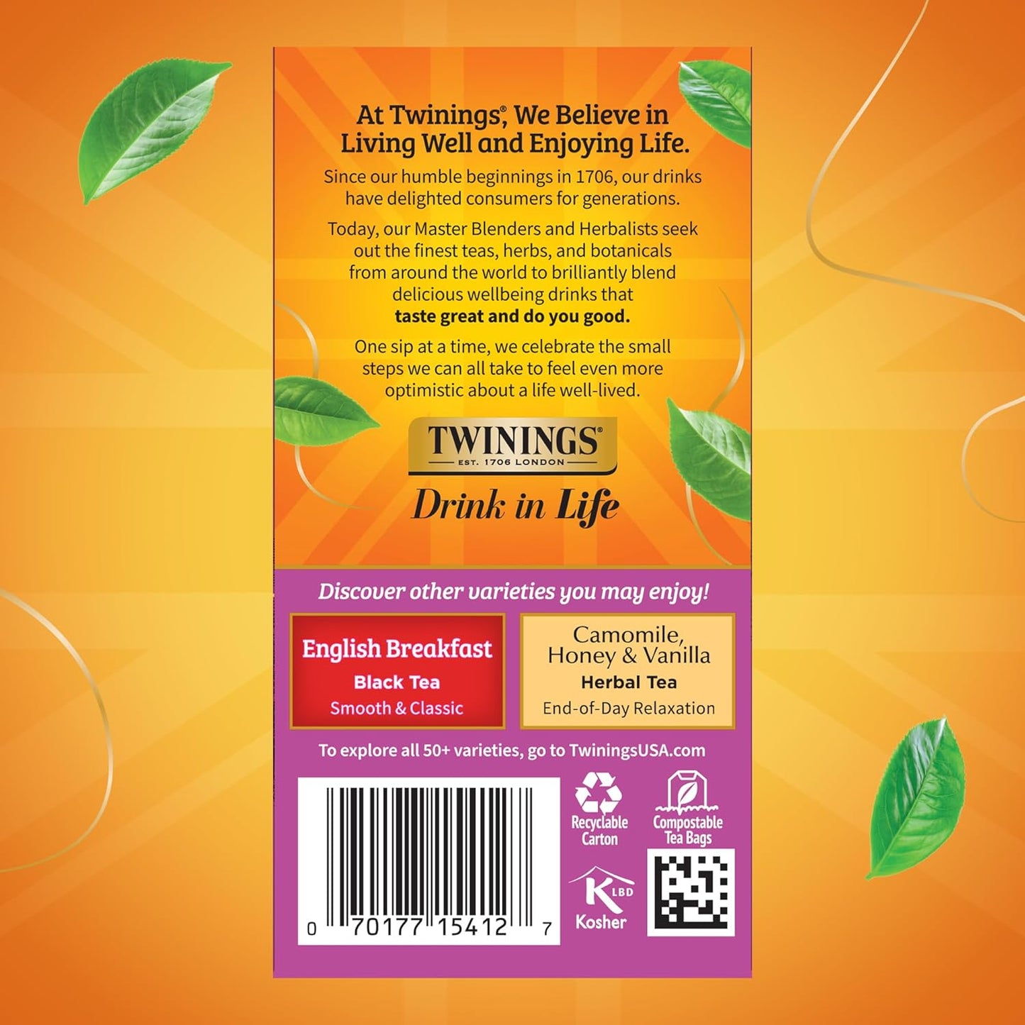 Twinings Wild Berries Herbal Tea Individually Wrapped Bags, 20 Count (Pack of 1), Full-Flavoured, Naturally Caffeine-Free, Enjoy Hot or Iced, 20 Teabags